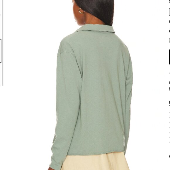 Patrick Popover Henley Frank & Eileen Size: S Color: Sage NWT - Picture 2 of 4